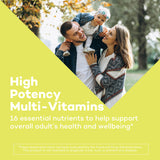 AIDO VITA Premium Multivitamin Gummies for Adults - Mixed Blueberry Cherry Flavor with Essential Vitamins A, B, C, D, E, Biotin, Zinc for Immune, Energy & Hair Health 60 Day Supply(120 Count)