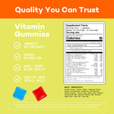 AIDO VITA Premium Multivitamin Gummies for Adults - Mixed Blueberry Cherry Flavor with Essential Vitamins A, B, C, D, E, Biotin, Zinc for Immune, Energy & Hair Health 60 Day Supply(120 Count)