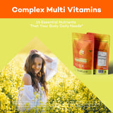 AIDO VITA Premium Multivitamin Gummies for Adults - Mixed Blueberry Cherry Flavor with Essential Vitamins A, B, C, D, E, Biotin, Zinc for Immune, Energy & Hair Health 60 Day Supply(120 Count)