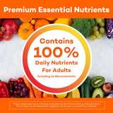 AIDO VITA Premium Multivitamin Gummies for Adults - Mixed Blueberry Cherry Flavor with Essential Vitamins A, B, C, D, E, Biotin, Zinc for Immune, Energy & Hair Health 60 Day Supply(120 Count)