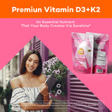 AIDO VITA Premium Vitamin D3 + K2 Gummies with Iron & Magnesium - Sour Watermelon Flavor - Immune, Bone & Heart Support - Vegan, Pectin-Based, Gluten-Free 60 Day Supply(120 Count)